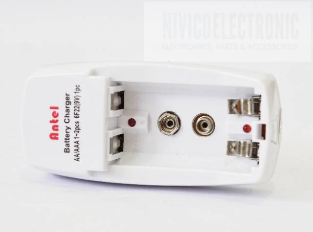 Charger baterai AA , AAA, 9v kotak Antel CS06C