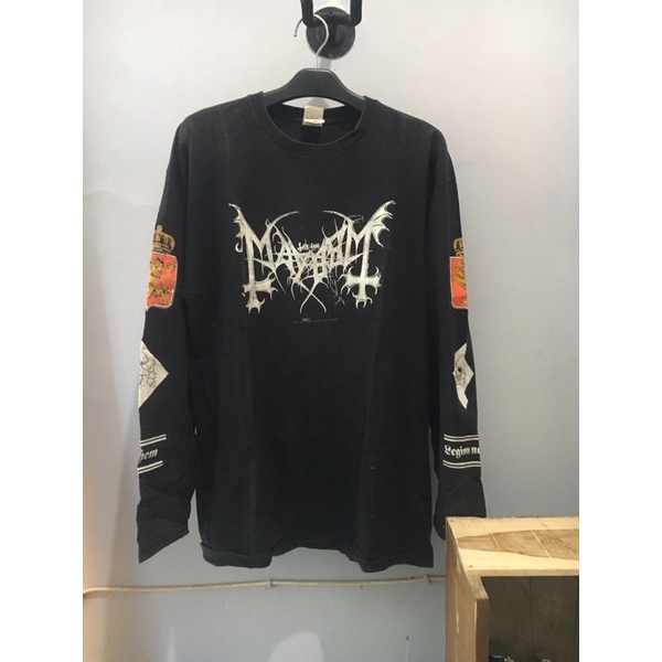 Mayhem - Legion Norge kaos lengan panjang longsleeve second bekas used vintage 90s band black metal 