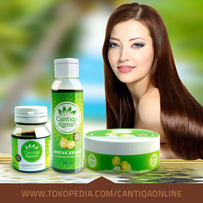 SUPER MURAH - PAKET PERAWATAN RAMBUT ALAMI CANTIQA KEMIRI SERUM RAMBUT
