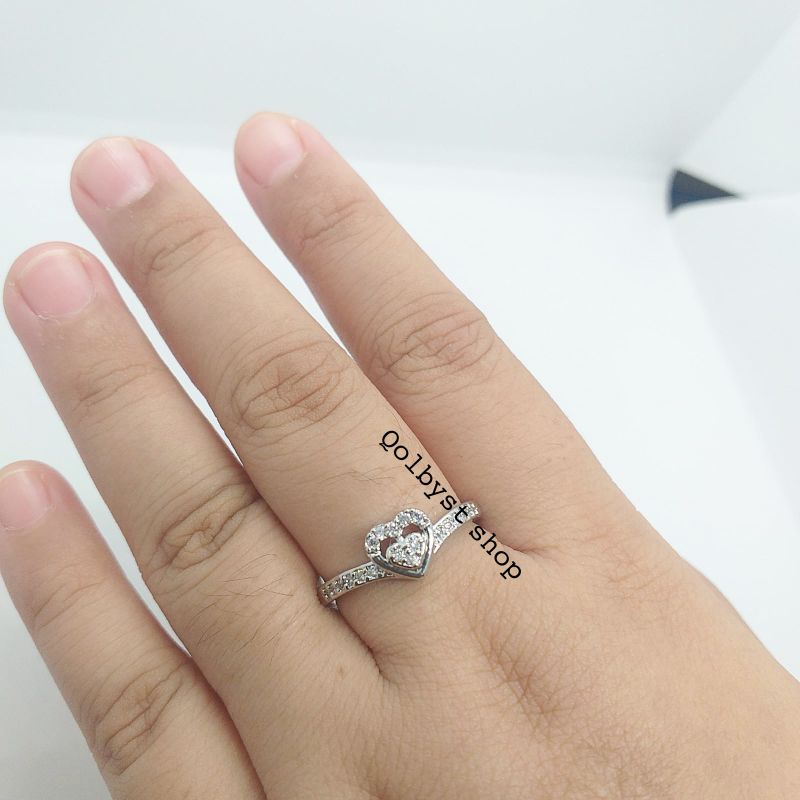 CINCIN PERMATA LOVE KECIL SILVER