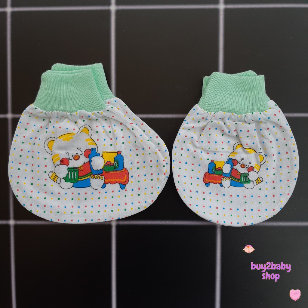 Sarung tangan dan kaki bayi Baby Bib model Rib