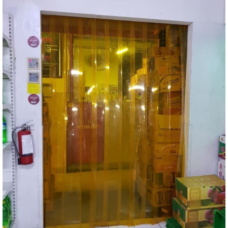 Tirai PVC Curtain Kuning Komplit UK L:150cm T:210cm