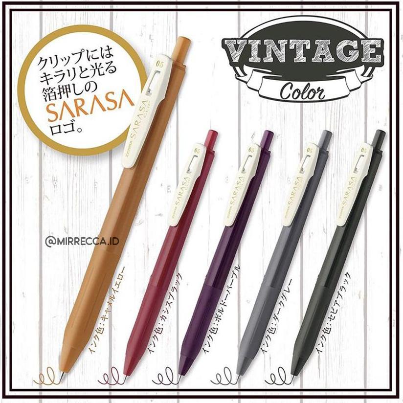 

[(BAYAR DITEMPAT) PULPEN GEL SARASA CLIP 0.5 VINTAGE SERIES ZEBRA