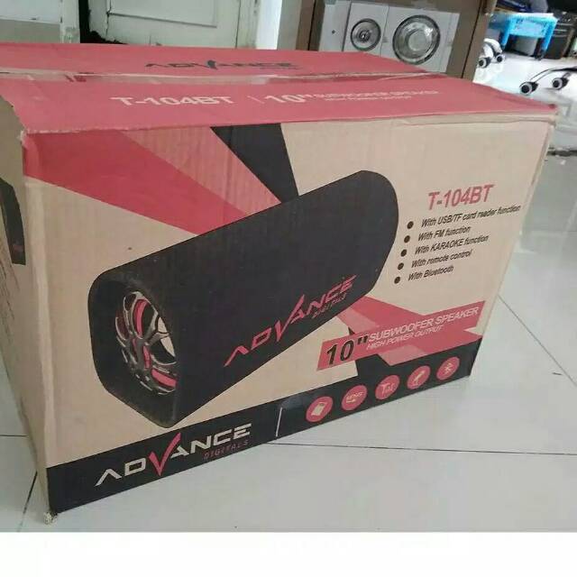 SPEAKER AKTIF ADVANCE T104BT SUBWOOFER 10 INCH RADIO FM/SPEAKER BLUETOOTH 10&quot; USB KARAOKE SUPER BASS