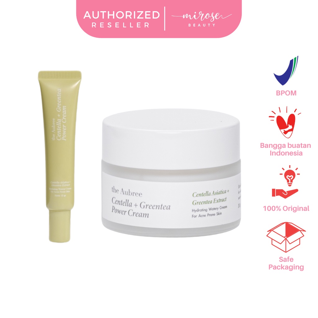 The Aubree Centella + Greentea Power Cream 15gr 30 gr