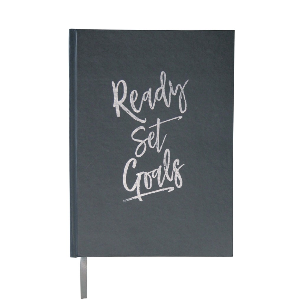 

Buku pengembangan diri / journal self help Harvest Ready Set Goals - Grey