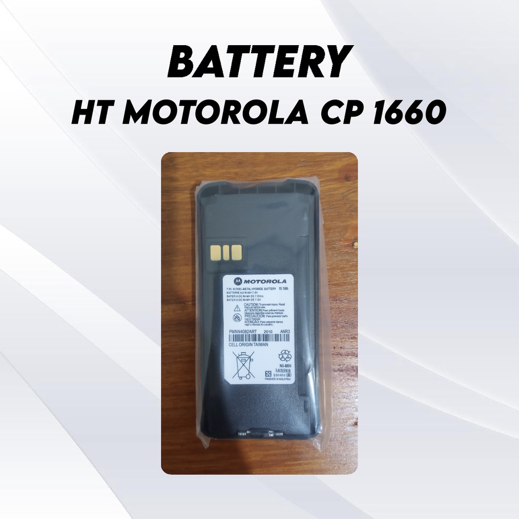 Batre HT Motorola CP 1660 CP 1300 Komplit Beltclip Baterai Battery CP1660