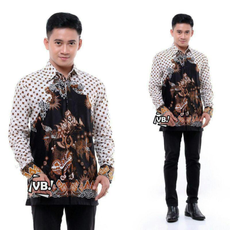 BATIK COUPLE KELUARGA sania ruffle batik ori motit Wayang / Sarimbit batik-Kemeja Panjang