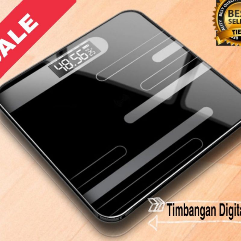 taffware digipounds timbangan badan digital + temperature rechargerable