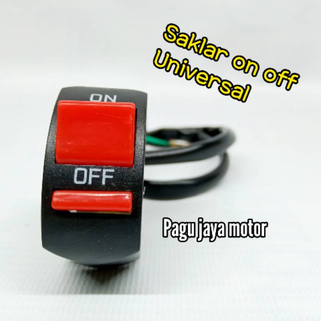 SAKLAR LAMPU ON OFF UNIVERSAL MOTOR  (tanpa kemasan)