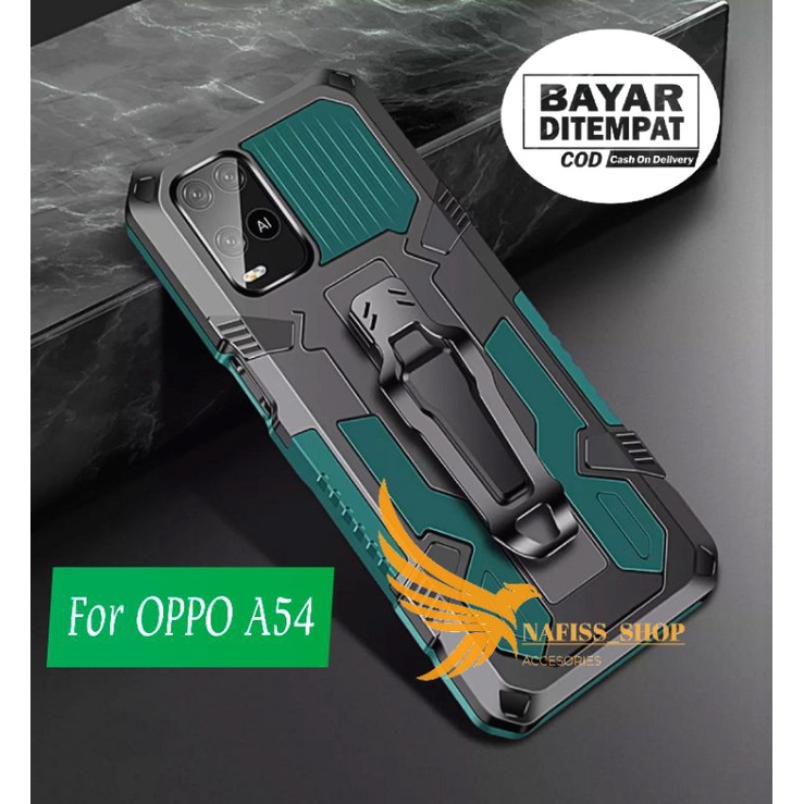 Case Robot OPPO A54 New Hard Case Belt Clip Robot Transformer Soft Hybrid Leather