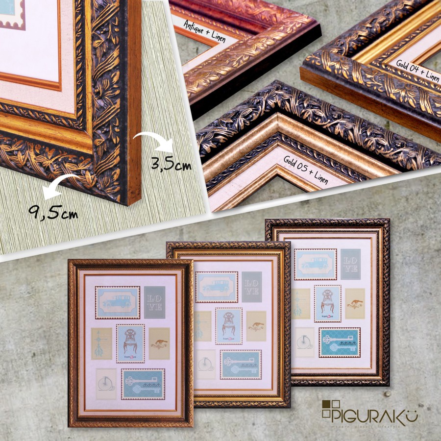 Pigura Foto 16RS 40x60cm -9.5cm -Double Frame- Bingkai Foto 16RS