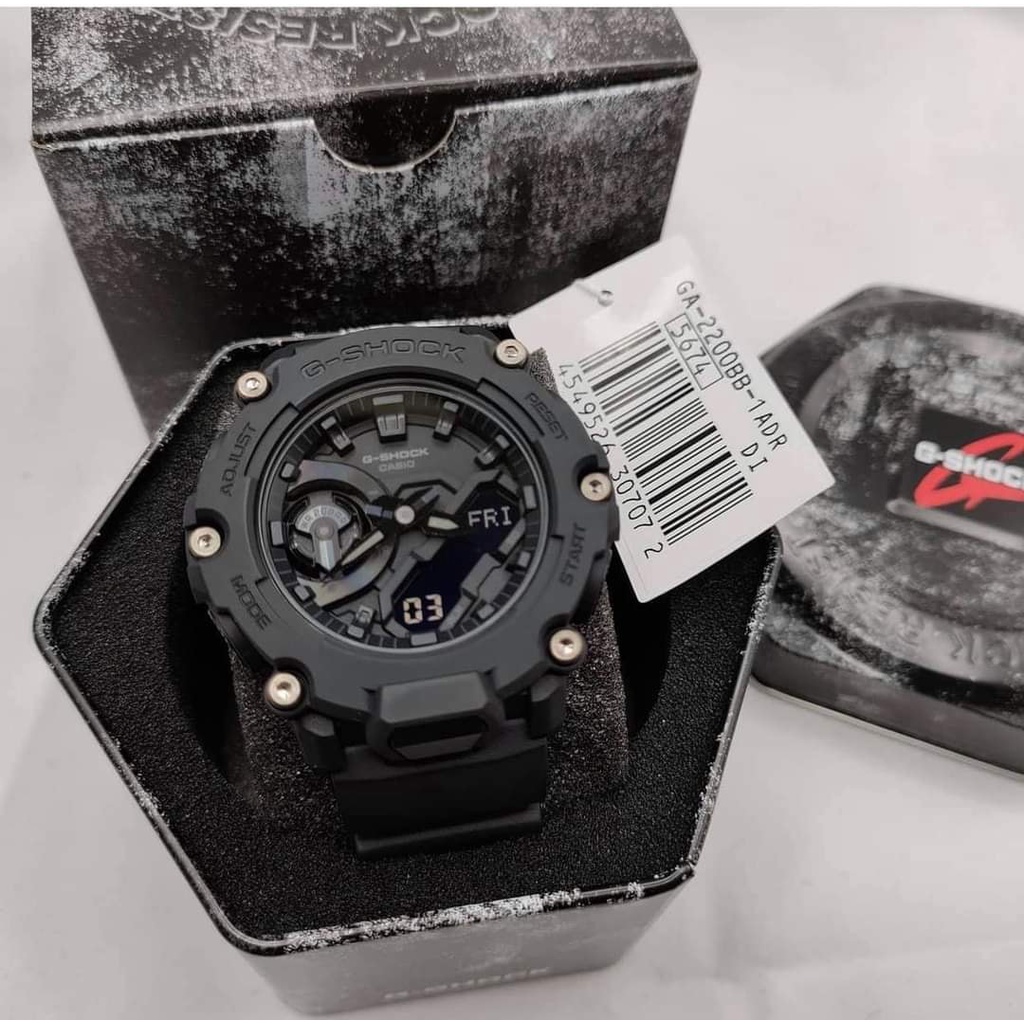 JAM TANGAN PRIA CASIO G-SHOCK GA-2200BB-1A BLACK ORIGINAL