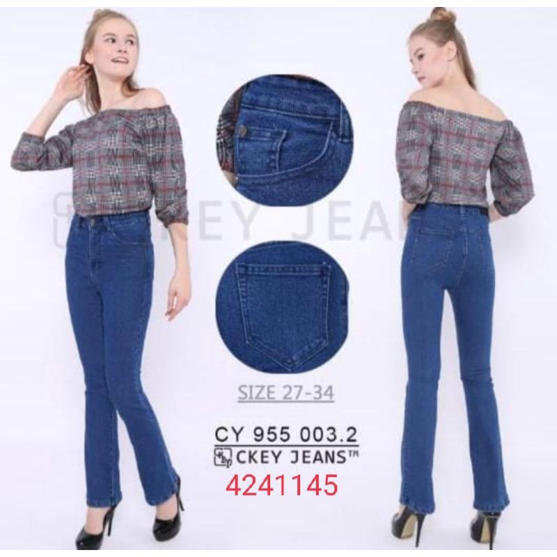 Celana Jeans Cutbray Wanita/Ckey Jeans