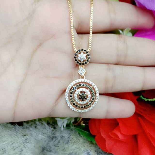 Xuping Liontin Cantik A-B Dan Kalung Italy/Nori