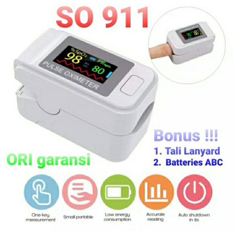 Oximeter / Oxymeter / Pulse Oximeter / Fingertip Pulse Oximeter / Oxygen Saturation / SO911 WHITE