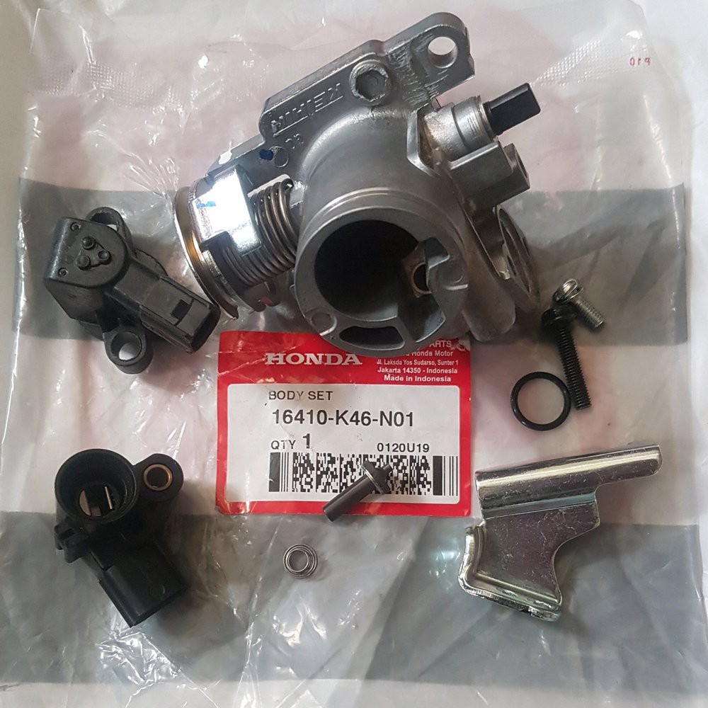 throttle body set full sensor gas tps iacv original part asli ori fi honda new beat pop street
