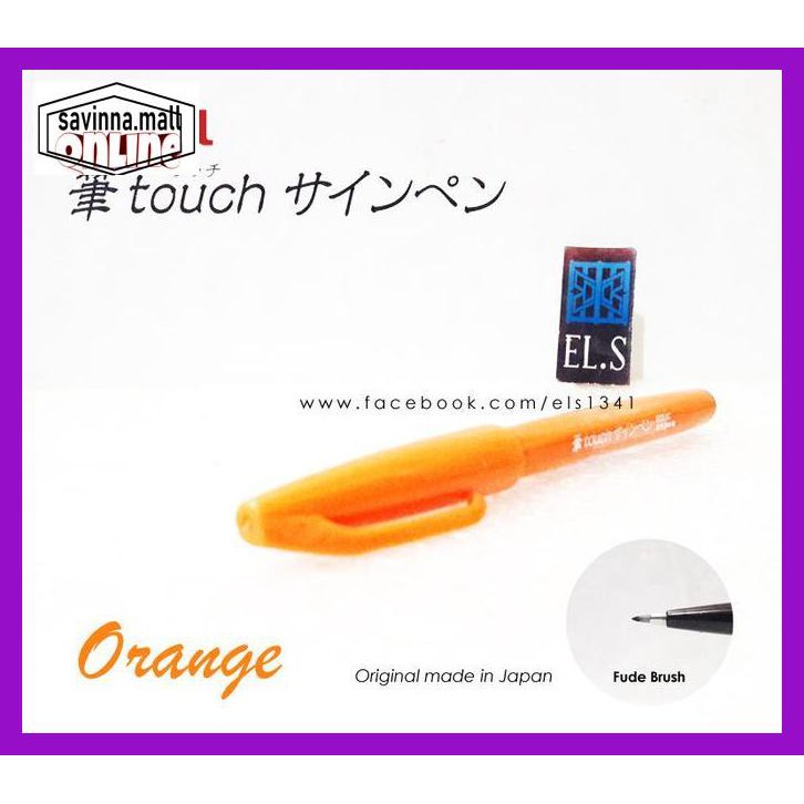 

U0Uo879- Pentel Touch Brush Pen Orange Y7Ry688-