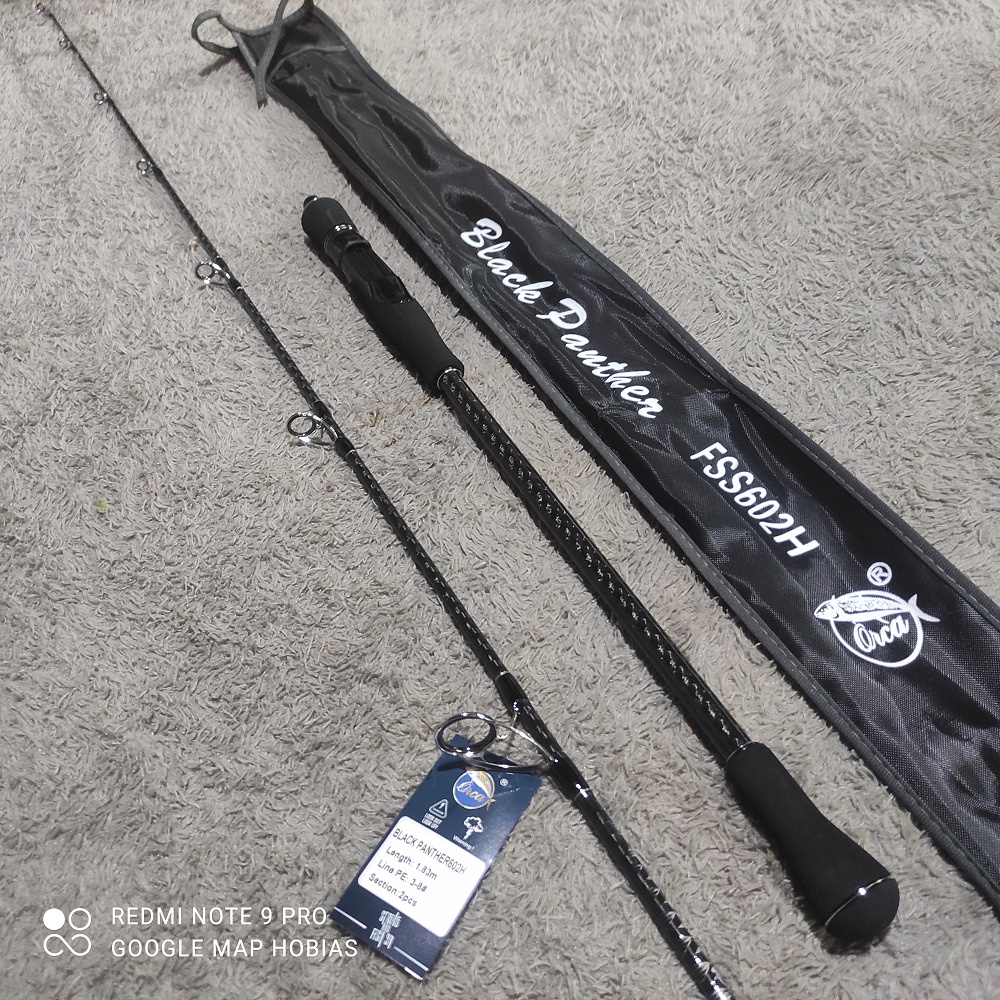 joran pancing spinning FSS602MH dan FSS602H  orca black panther 180