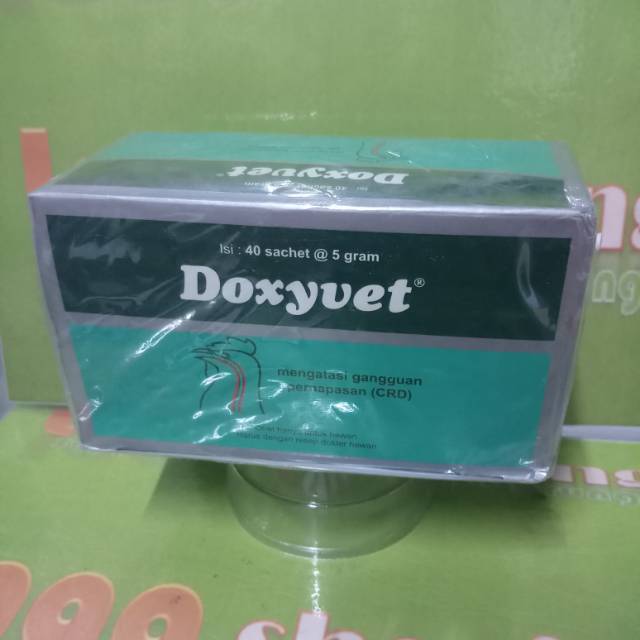 1 DUS DOXYVET 5 GR 40 SASET obat ayam burung sakit lesu CRD ANTISNOT PERNAFASAN BY MEDION