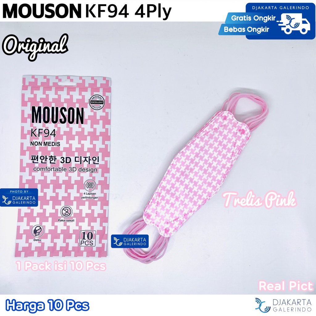 Masker KF94 MOUSON 4Ply Motif Original isi 10Pcs