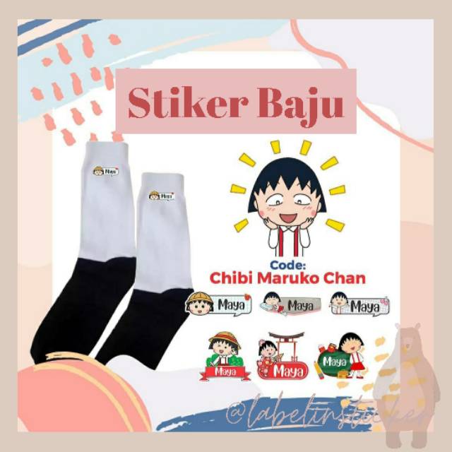 

36 PCS STIKER BAJU KARAKTER LUCU BAGUS