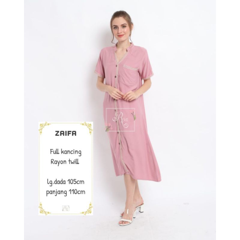 𝐑𝐲𝐧 𝐑𝐚𝐲𝐲𝐚𝐧 𝐎𝐟𝐟𝐢𝐜𝐢𝐚𝐥 | Baju Daster Homedress Zaifa Modern Daster Super Adem Nyaman Ori RYN