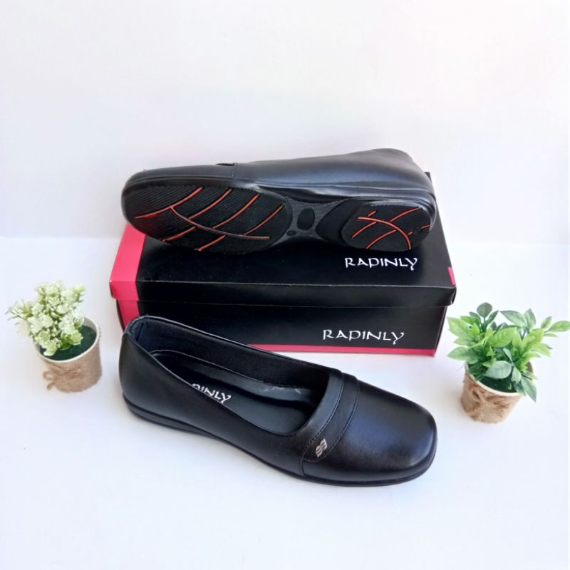 Sepatu Kerja Flat shoes Pantofel Wanita Kulit