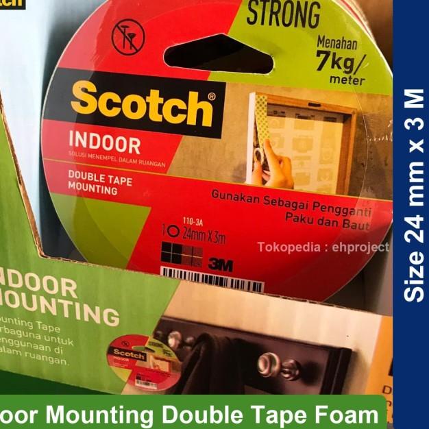 

♩ 3M Scotch Double Tape Mounting Indoor 24 mm x 3 M Serbaguna Di Ruangan ✻