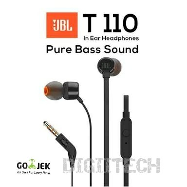 JBL T110 + Audio Bluetooth Receiver - JBL T110 Wireless Headset - Putih