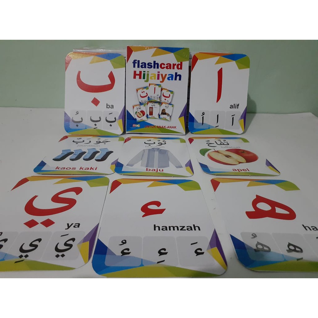 Flashcard Alfabet Huruf ABC - Flash Card Kartu Pintar Belajar Balita Anak ABC Bolak-Balik