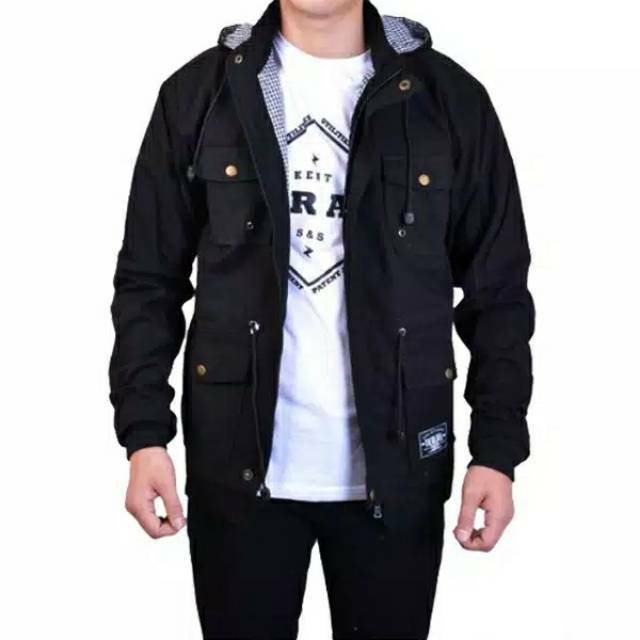 JAKET PRIA JAKET PARKA AKRILIK / JAKET PARKA PRIA CANVAS