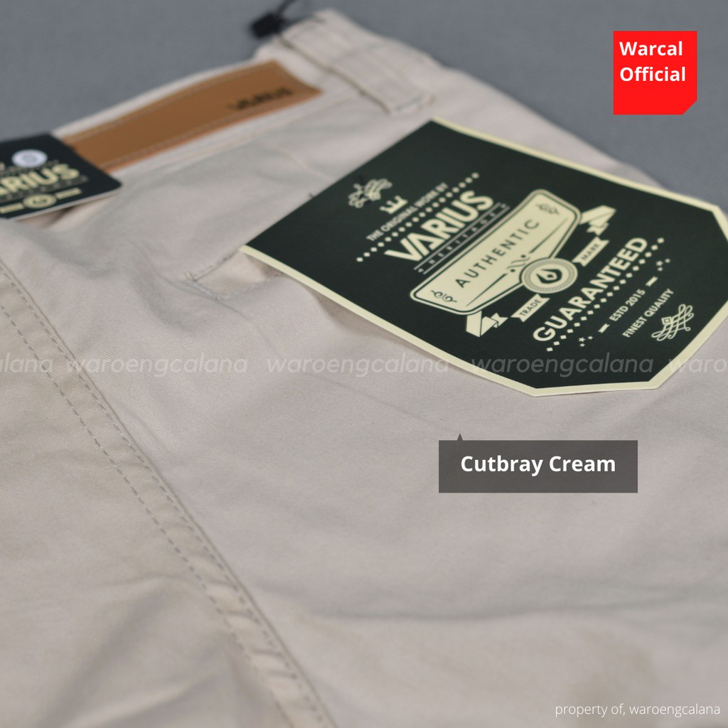 Varius Celana Cutbray Chino Cream