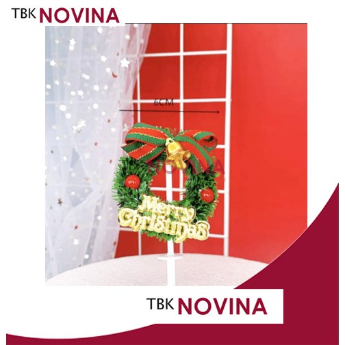 TOPPER NATAL CHRISTMAS / HIASAN CAKE PARCEL / DEKORASI KUE / MERRY CHRISTMAS