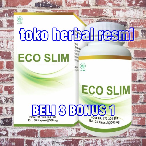 Eco Slim Asli Original Obat Pelangsing Herbal 30 Capsul BPOM Aman Asli Obat Diet