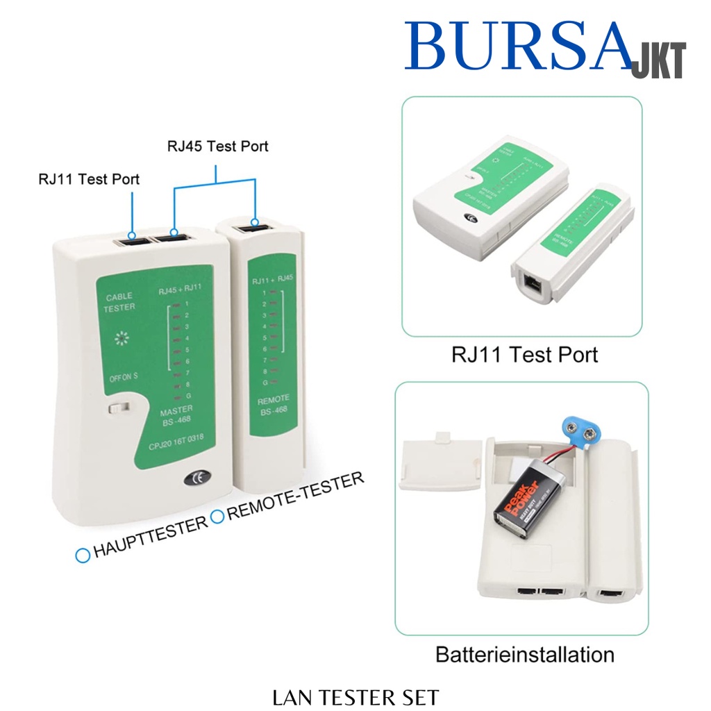 CRIMPING TOOL  RJ45 SET TESTER KABEL LAN