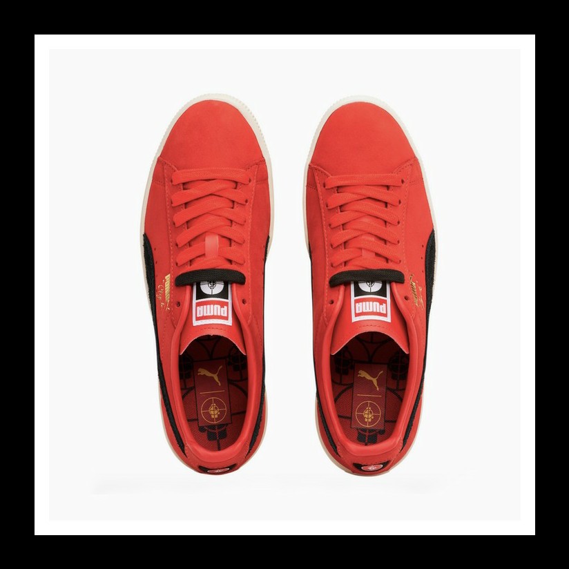 puma clyde red black