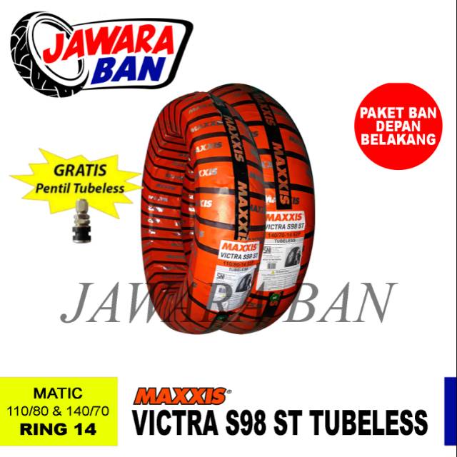 SEPASANG BAN MOTOR MATIC MAXXIS TUBELESS OTOMOTIF MOTOR