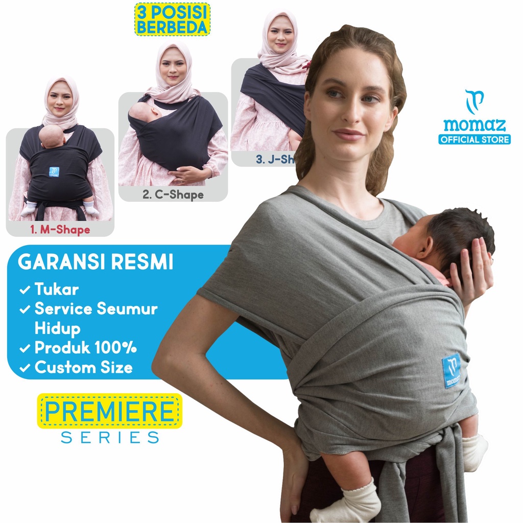Gendongan bayi depan M shape Momaz 3in1 | Shopee    Indonesia