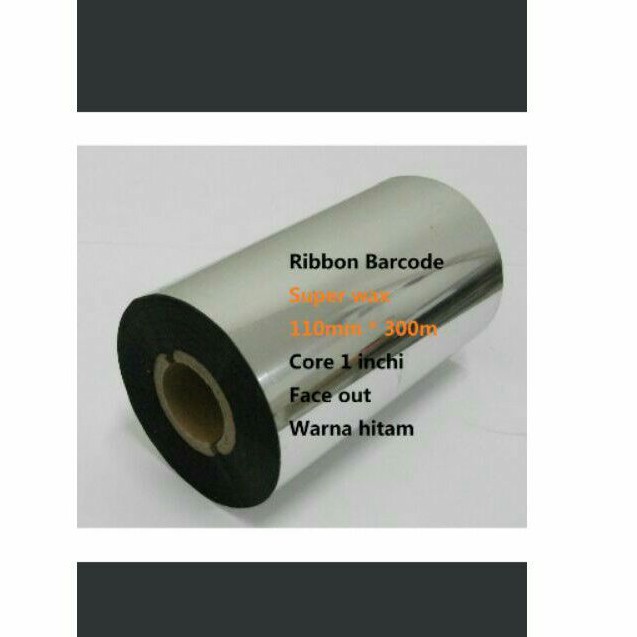 

ribbon wax premium 110x300m core 1 face out,pita barcode