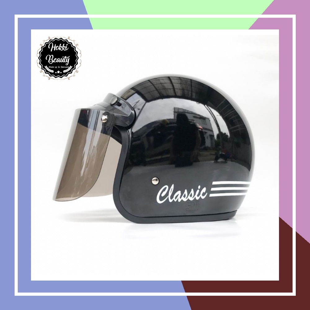 HELM BOGO sudah termasuk kaca WANITA PRIA SNI/HELM BOGO CLASSIC