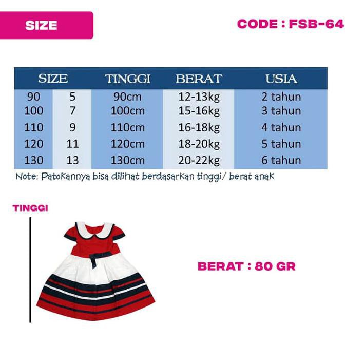 Baju Fashion Dress Anak Perempuan B (Fsb-64)