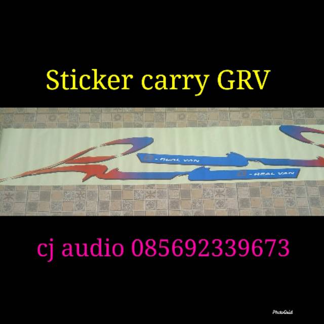 Sticker stiker Mobil tulisan Suzuki Carry G-RV grv