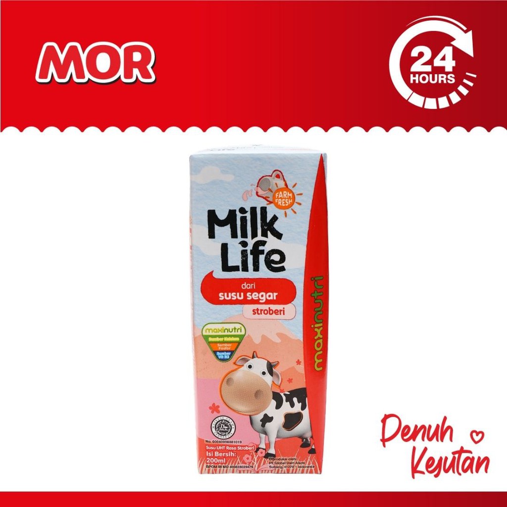 

MILK LIFE Teens Strawberry Susu Stroberi UHT 200 ml