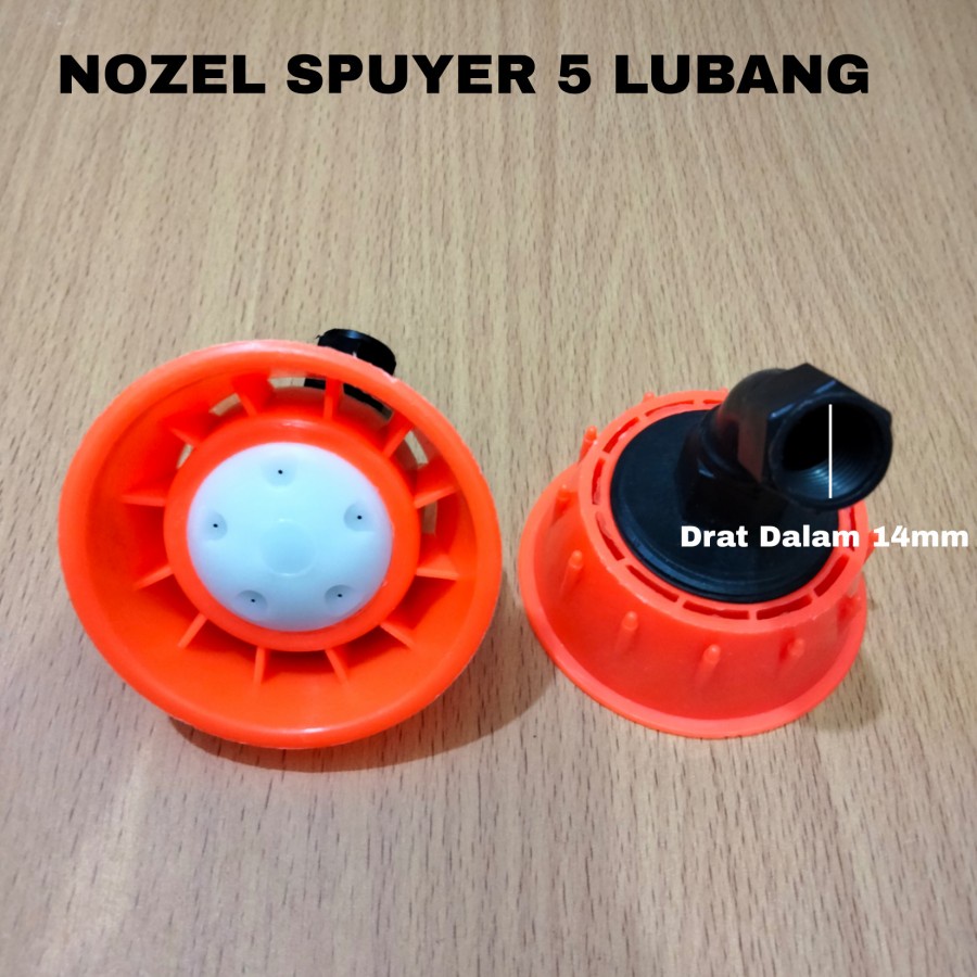 SPUYER / NOZZLE SPRAYER / NOZEL PLASTIK LUBANG 5 CORONG BENGKOK