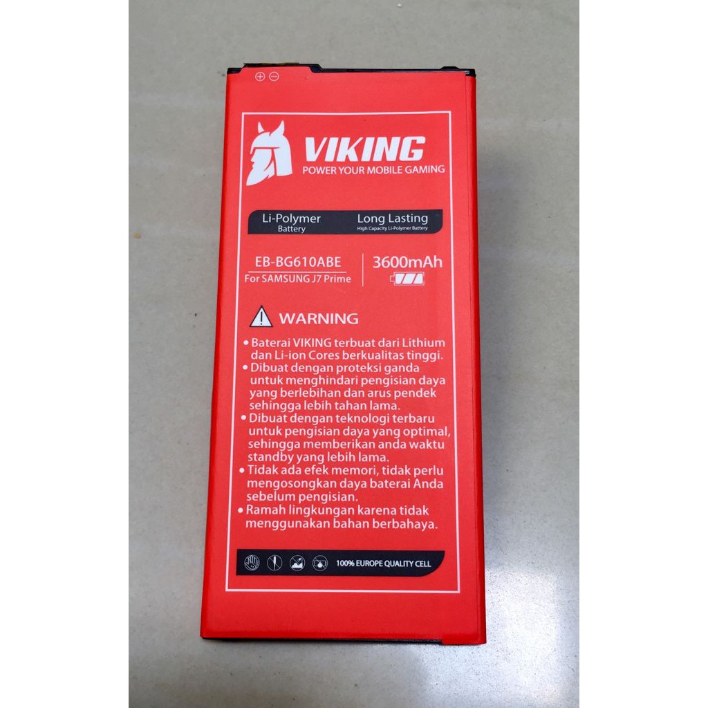 Baterai Viking Samsung Galaxy J7 Prime - G610 Baterei Batre Baterry 3600mAh