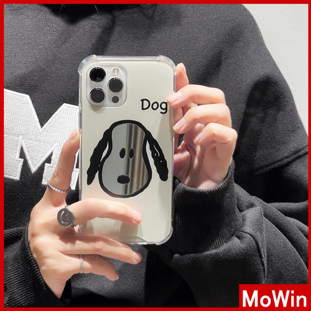 iPhone Case Acrylic HD Mirror Laser Airbag Shockproof Protection Camera Cute Puppy Simple Compatible For iPhone 11 iPhone 13 Pro Max iPhone 12 Pro Max iPhone 7 Plus iPhone xr xs