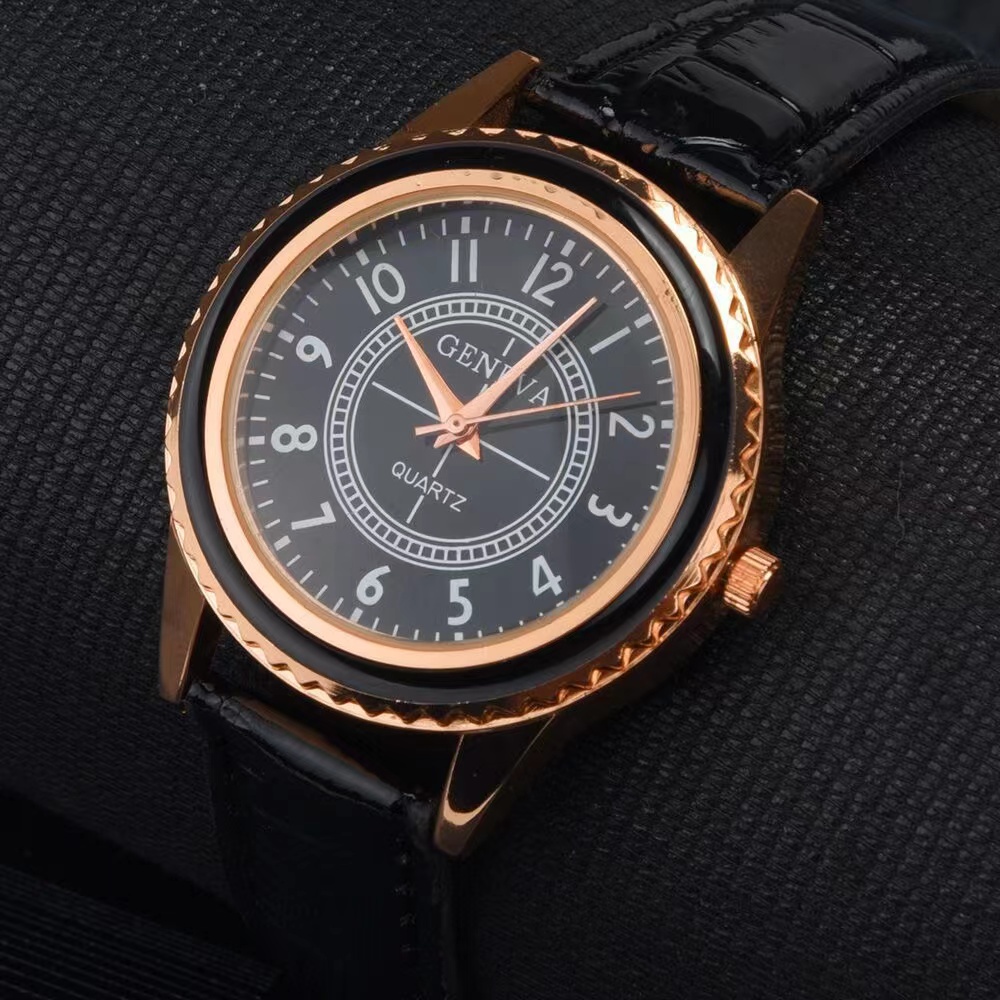 Jam Tangan Strap Kulit Quartz Romawi  Gaya Korea Untuk Wanita Import Fashion Watches-5