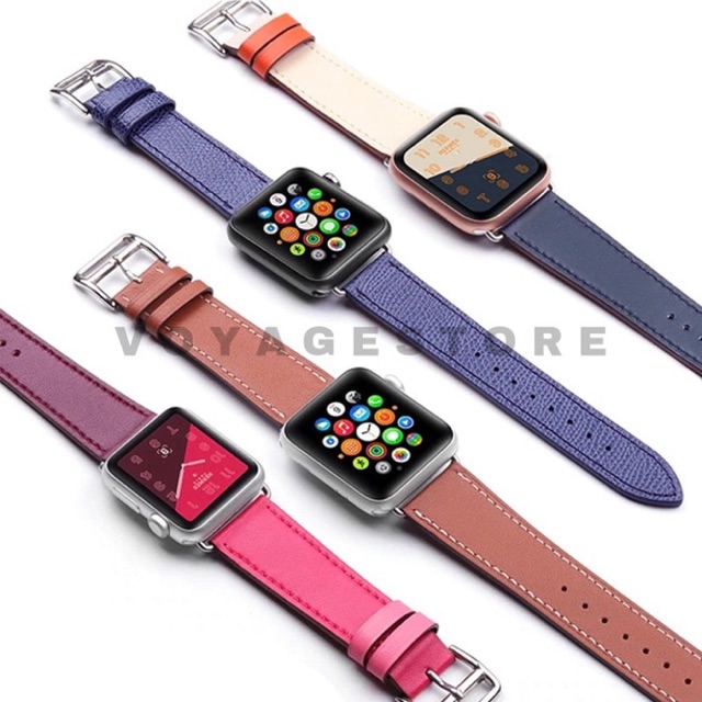 Strap single tour indigo apple watch 3 4 iwatch 38mm 42mm tali jam leather iwo 8 9 READY STOCK lucu