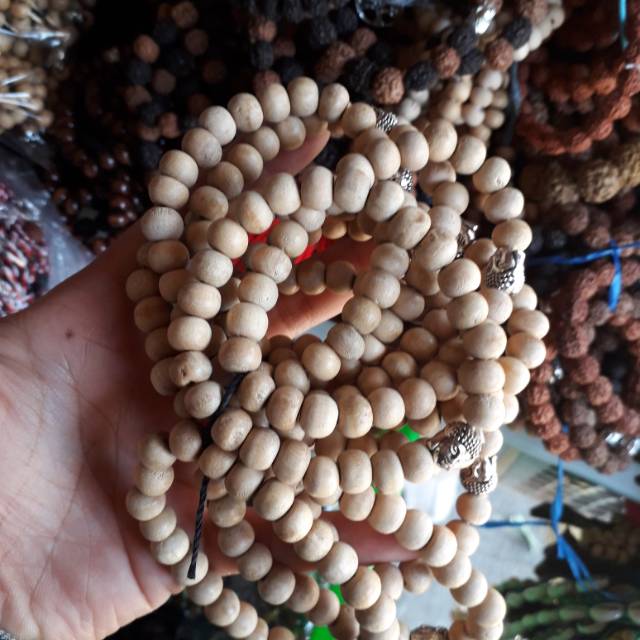 Gelang Kayu Hiasan Kepala Budha